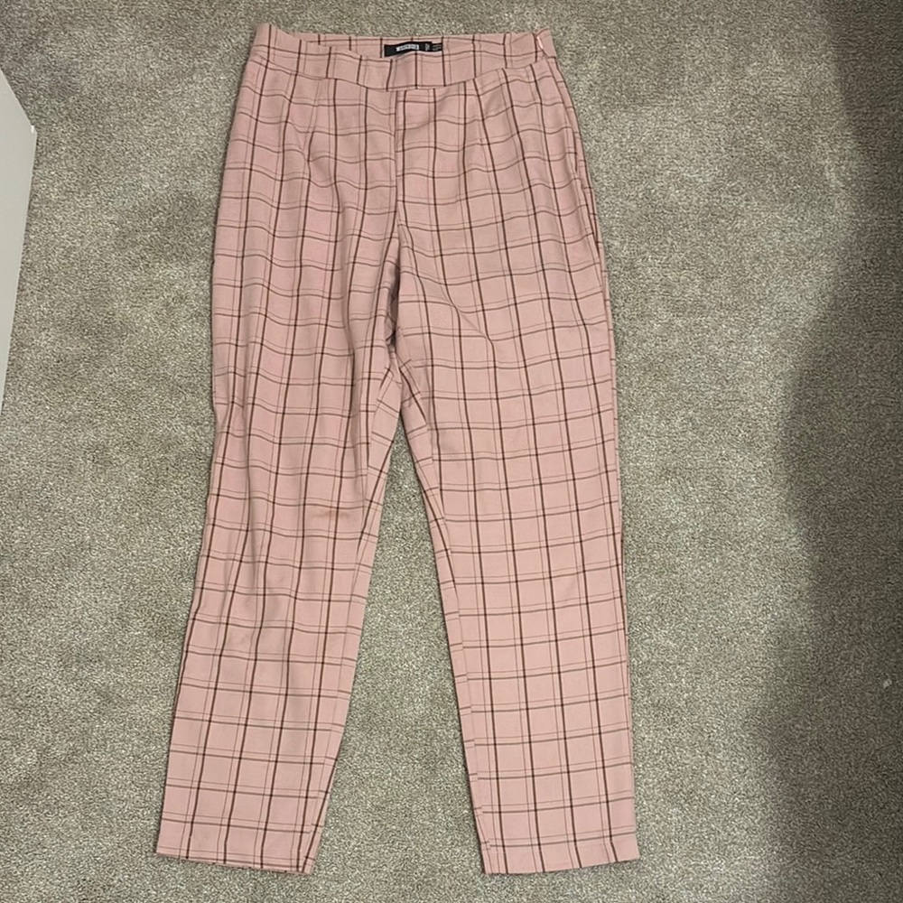 Pink Plaid Trousers
